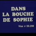 Dans la bouche de Sophie – 1980